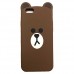 iPhone 6 6s 4.7 - 3D Silicone Cartoon Cute Soft Protective Phone Cover Case - Brown Bear